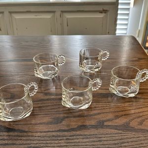 Set of 5 Vintage Hazel Atlas Cups